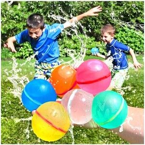 Reusable Water Balloons 8-PC Quick Fill Self Sealing Summer Kids Outdoor Toys